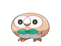 Rowlet Pokemon, Owl Pokémon, Leaf Quill, Grass Type, Alolan Region PNG