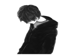 Sad Anime Boy, Reflection, Solitude, Sadness, Loneliness PNG