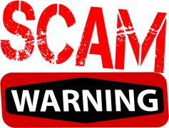 Scam Alert, Unlawful Activity, Counterfeit Notice, Deceptive Scheme, Warning Signal PNG