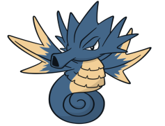 Seadra Pokemon, Ocean Dweller, Water Type, Sharp Spikes, Evolutionary Line PNG