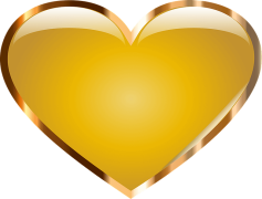 Shiny Gold Heart, Love, Unique, Symbol, Shine PNG