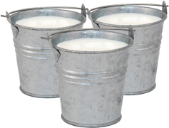 Silver Bucket, Rustic Storage, Home Organization, Farmhouse Style, Garden Accessory PNG