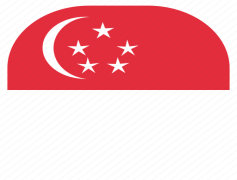 Singapore Flag, White, National Symbol, Crescent, Stars PNG
