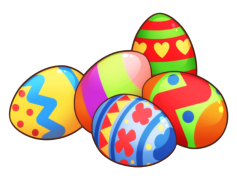 Single Easter Egg, Colorful, Decor, Celebration, Holiday PNG