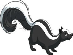 Skunk, Odor, Striped, Mammal, Habitat PNG