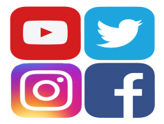 Social Media Logos, Networking Symbols, Branding Icons, Engagement Badges, Online Platforms PNG