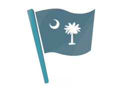South Carolina State Flag, Southern Pride, Blue Field, Crescent Moon, State Emblem PNG