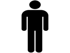 Stick Figure Man Silhouette, Creative Representation, Playful Figure, Line Drawing, Simple Outline PNG