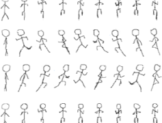 Stick Figure Running, Motion, Sport, Character, Animation PNG