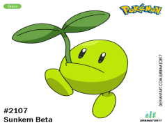 Sunkern Pokemon, Evolving Potential, Tiny Size, Energy Absorption, Sunflower Seed PNG