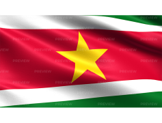 Suriname Flag, Emblem, Horizontal, National, Green PNG
