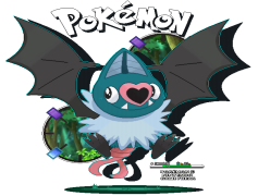 Swoobat Pokemon, Generation V, Flying Type, Heart Charm, Bat Pokémon PNG
