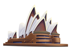 Sydney Opera House, Modernist Style, Australian Heritage, Iconic Architecture, Waterfront Venue PNG