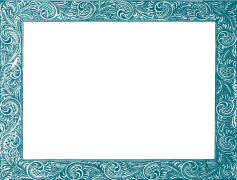 Teal Border Frame, Stylish Borders, Unique Décor, Elegant Trim, Framing Element PNG