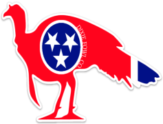Tennessee Flag, State Symbol, Red, Stars, Blue PNG