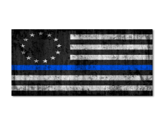 Thin Blue Line Flag, Brotherhood, Unity, Support, Respect PNG