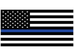 Thin Blue Line Flag, Solidarity Badge, Unity Symbol, Law Enforcement, Police Support PNG