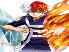 Todoroki, Fire, Quirk, Character, Anime PNG