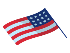 USA Flag, Symbol, Stripes, Stars, White PNG