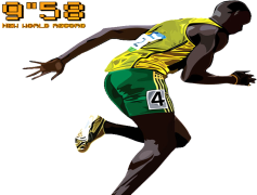 Usain Bolt, Track Star, World Record Holder, Olympic Champion, Athletic Icon PNG