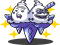 Vanilluxe Pokemon, Dual-Headed, Snowflake, Ice-Type, Cold Weather PNG
