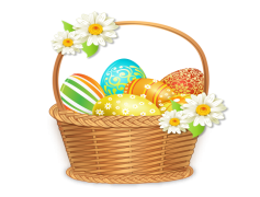 Vector Easter Egg Basket, Festive, Decor, Spring, Holiday PNG