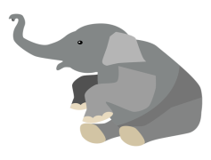 Vector Elephant, Animal, Wildlife, Nature, Illustration PNG