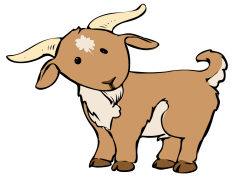 Vector Goat Billy, Farm Animal, Cute, Cartoon, Vector Art PNG