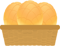 Wheat Bread Slices Wicker Basket, Artisan Bread, Kitchen Decor, Natural Fiber, Picnic Essentials PNG