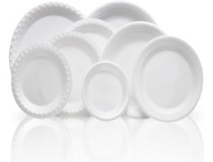 White Plate, Dinnerware, Elegant, Kitchenware, Table Setting PNG