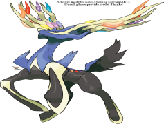 Xerneas Pokemon, Radiant Aura, Fairy Type, Mythical Beings, Legendary Creature PNG