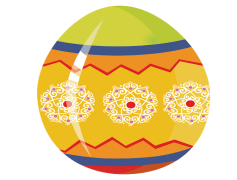 Yellow Easter Egg, Colorful Holiday, Festive Decoration, Family Tradition, Spring Celebration PNG