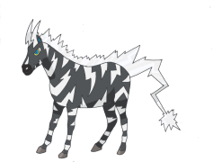 Zebstrika Pokemon, Electric Type, Agile Creature, Evolved Form, Zebra Inspiration PNG