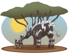 Zebstrika Pokemon, Fast Movement, Electric Type, Striped Appearance, Zebra Pokémon PNG