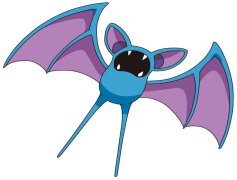 Zubat Pokemon, Flying Type, Nocturnal, Poison Type, Team Rocket PNG