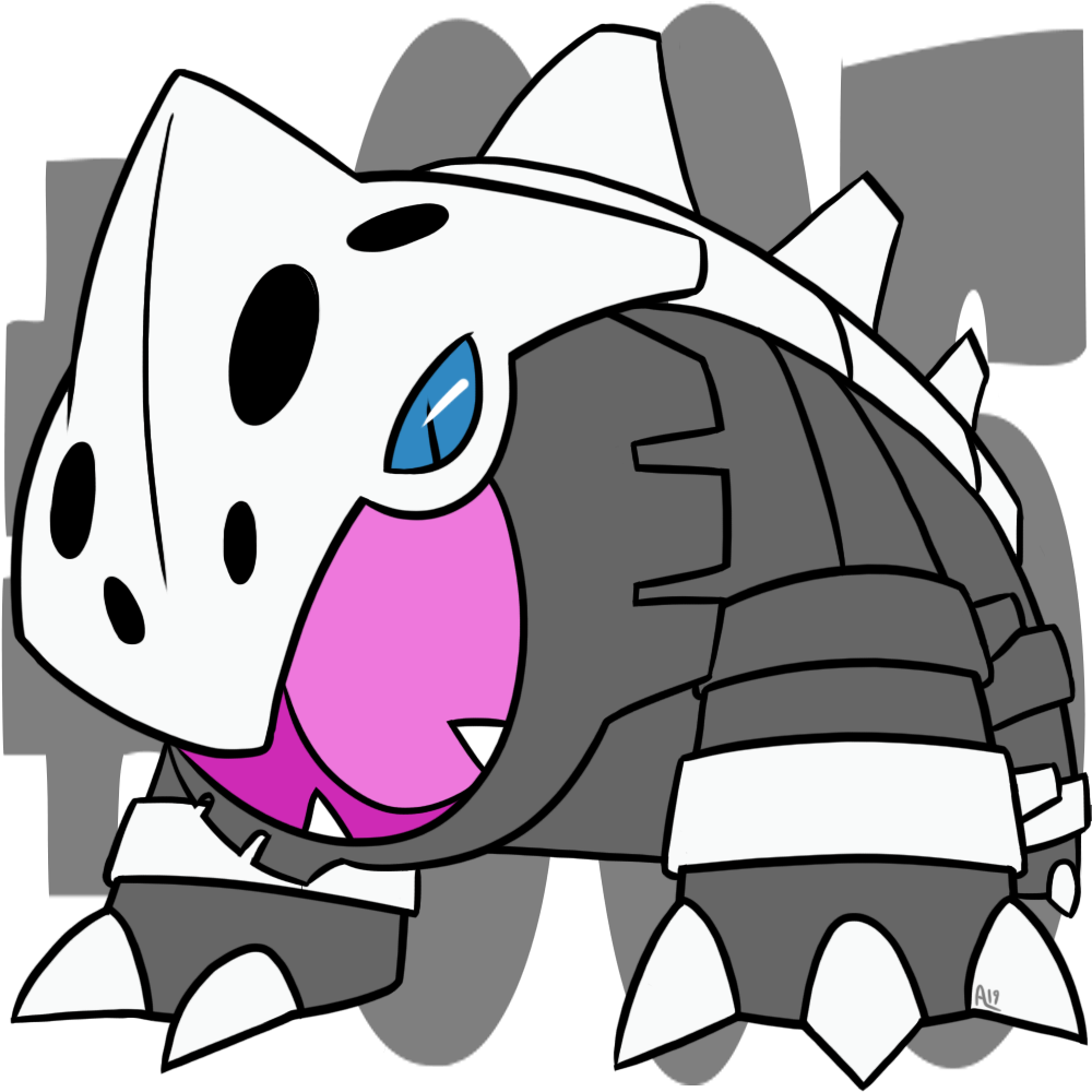 Lairon Pokemon, Evolution Stage, Steel Type, Iron Armor, Bipedal Creature PNG