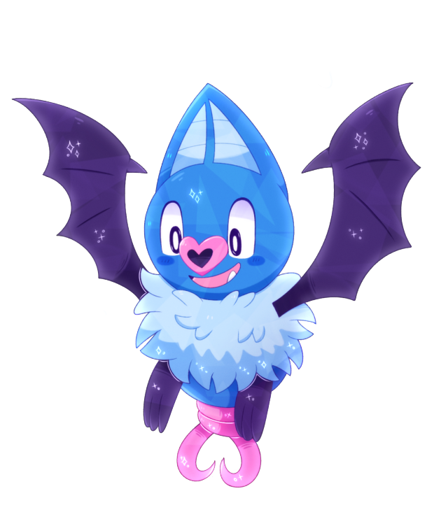 Swoobat Pokemon, Evolutionary Stage, Psychic Type, Bat Creature, Heart Charm PNG