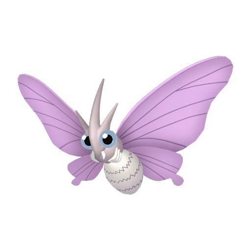 Venomoth Pokemon, Winged Creature, Poison Type, Night Flying, Evolution Stage PNG